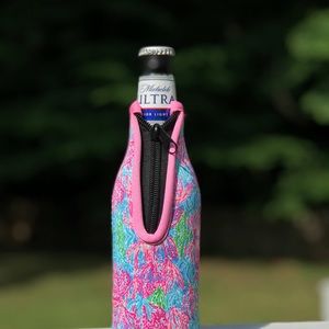 Set of two coral patterned beer koozie new